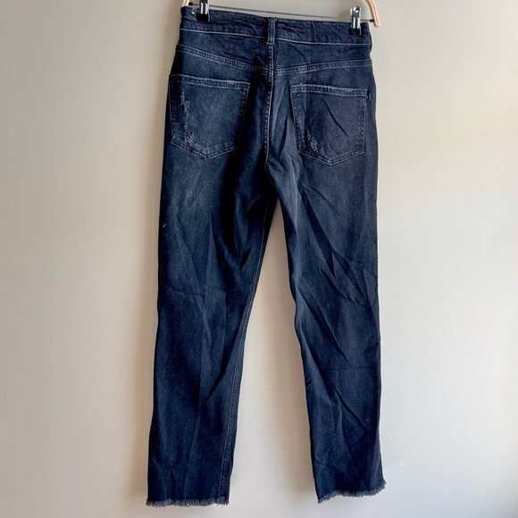 Anthropologie Pilcro The Vintage Straight Distressed Black Jeans - Picture 7 of 8